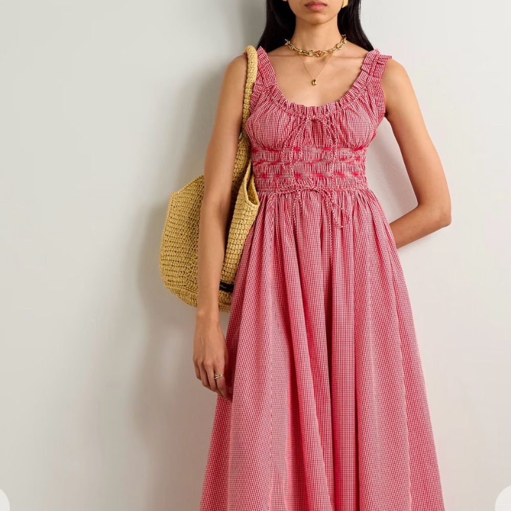 Dôen Emmaretta Midi Cerise Paris Gingham XS